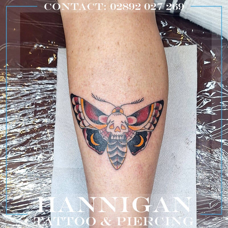 Oldschool moth tattoo