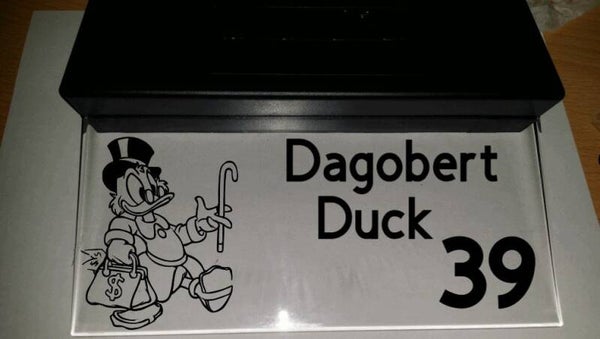 dagobert duck huisnummerbord 1