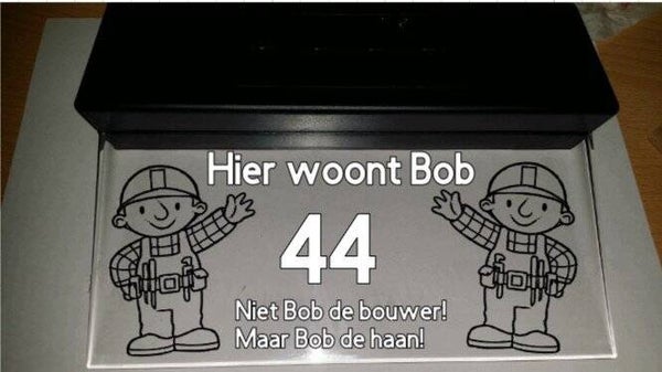 bob de bouwer huisnummerbord