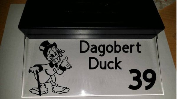dagobert duck huisnummerbord 2