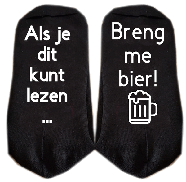 als je dit kunt lezen breng me bier sokken