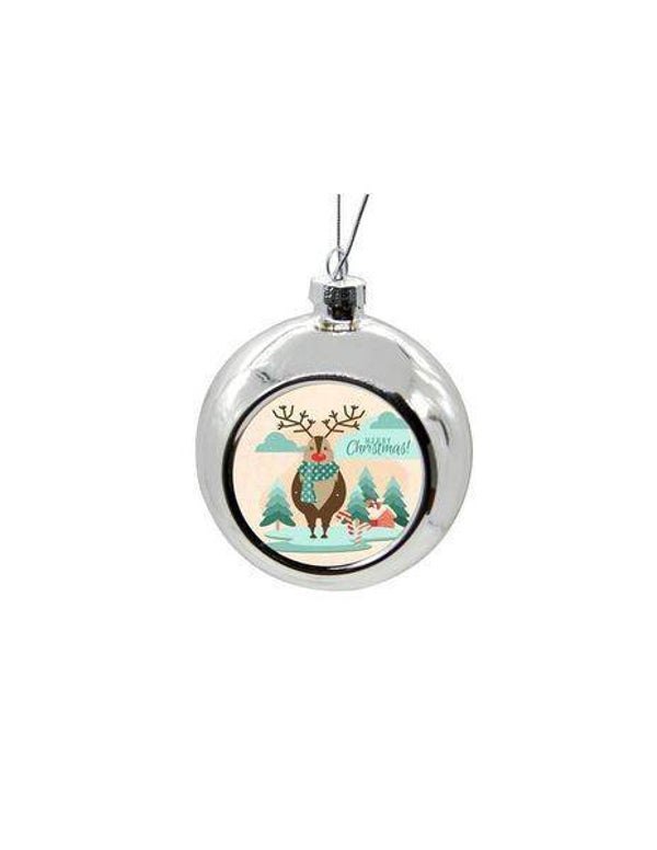 foto kerstbal zilver