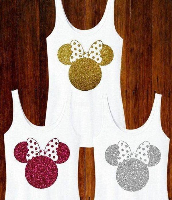 Glitter Minnie Mouse topjes