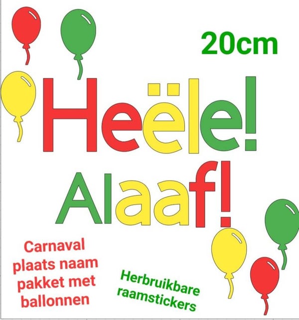 carnavals raamstickers Heele alaaf