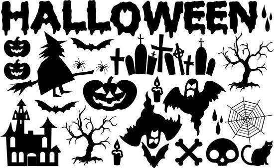 Halloween raamsticker ( herbruikbaar )