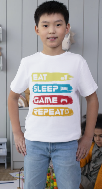 Eat - sleep - game - repeat t-shirt