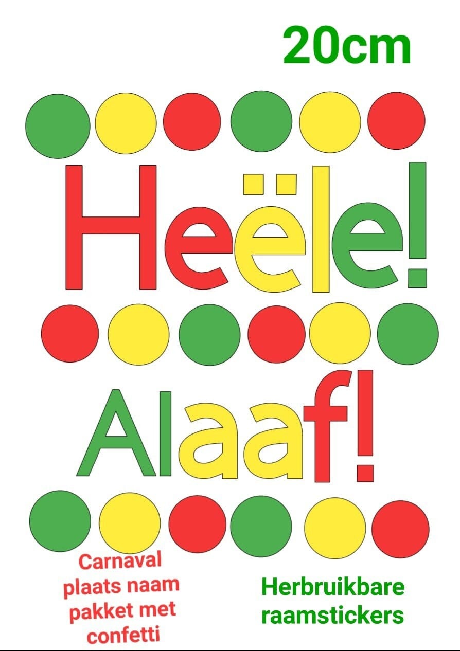 carnavals raamstickers Heele alaaf 2.0
