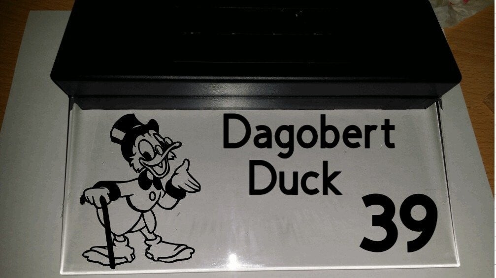 dagobert duck huisnummerbord 2