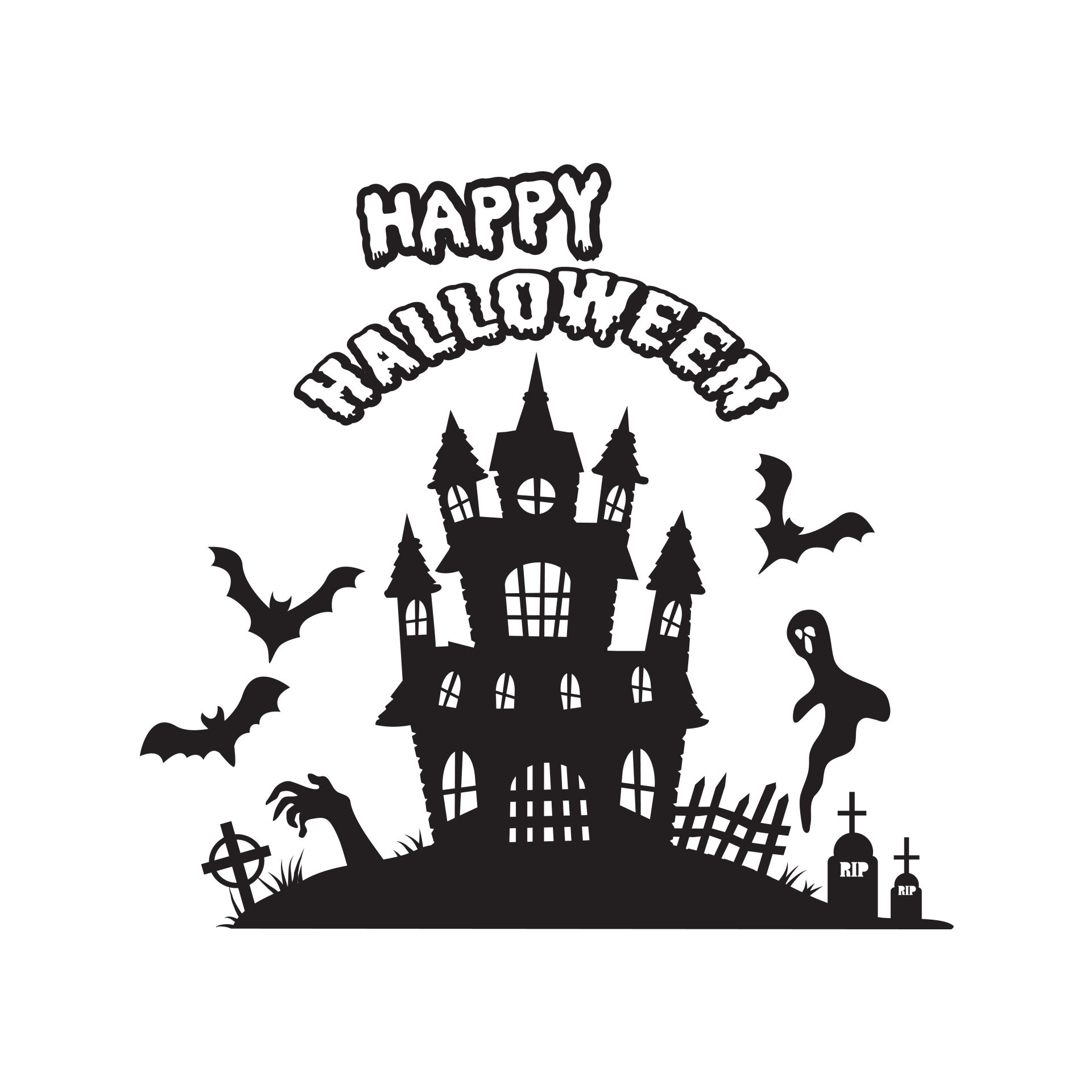 Halloween raamsticker ( herbruikbaar )