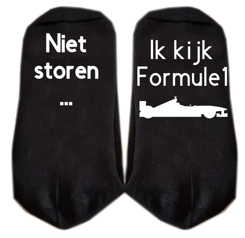 niet storen... ik kijk formule 1 sokken