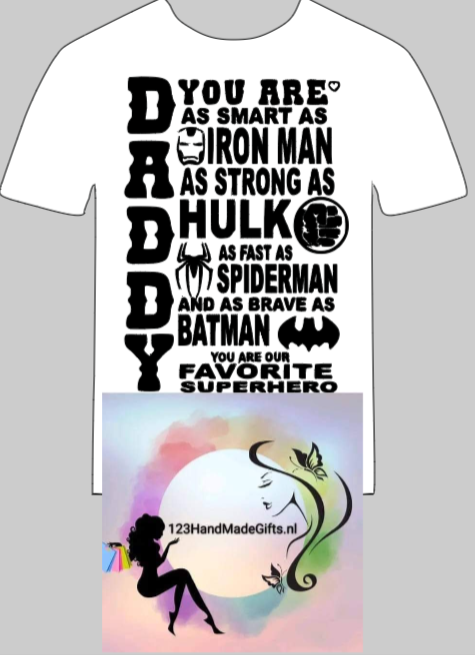 daddy shirt met tekst