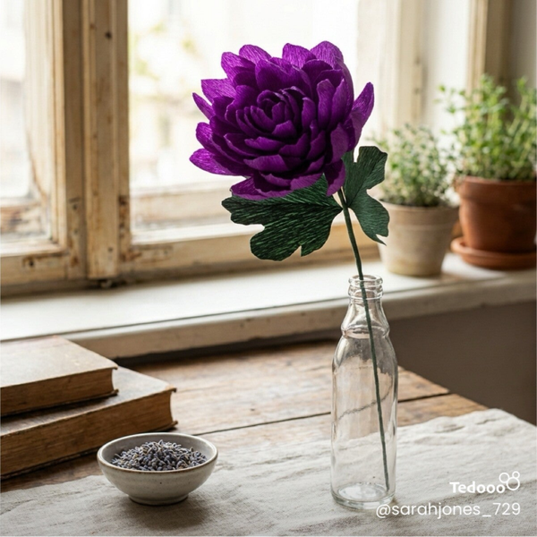 Handmade Crepe Paper Chrysanthemum