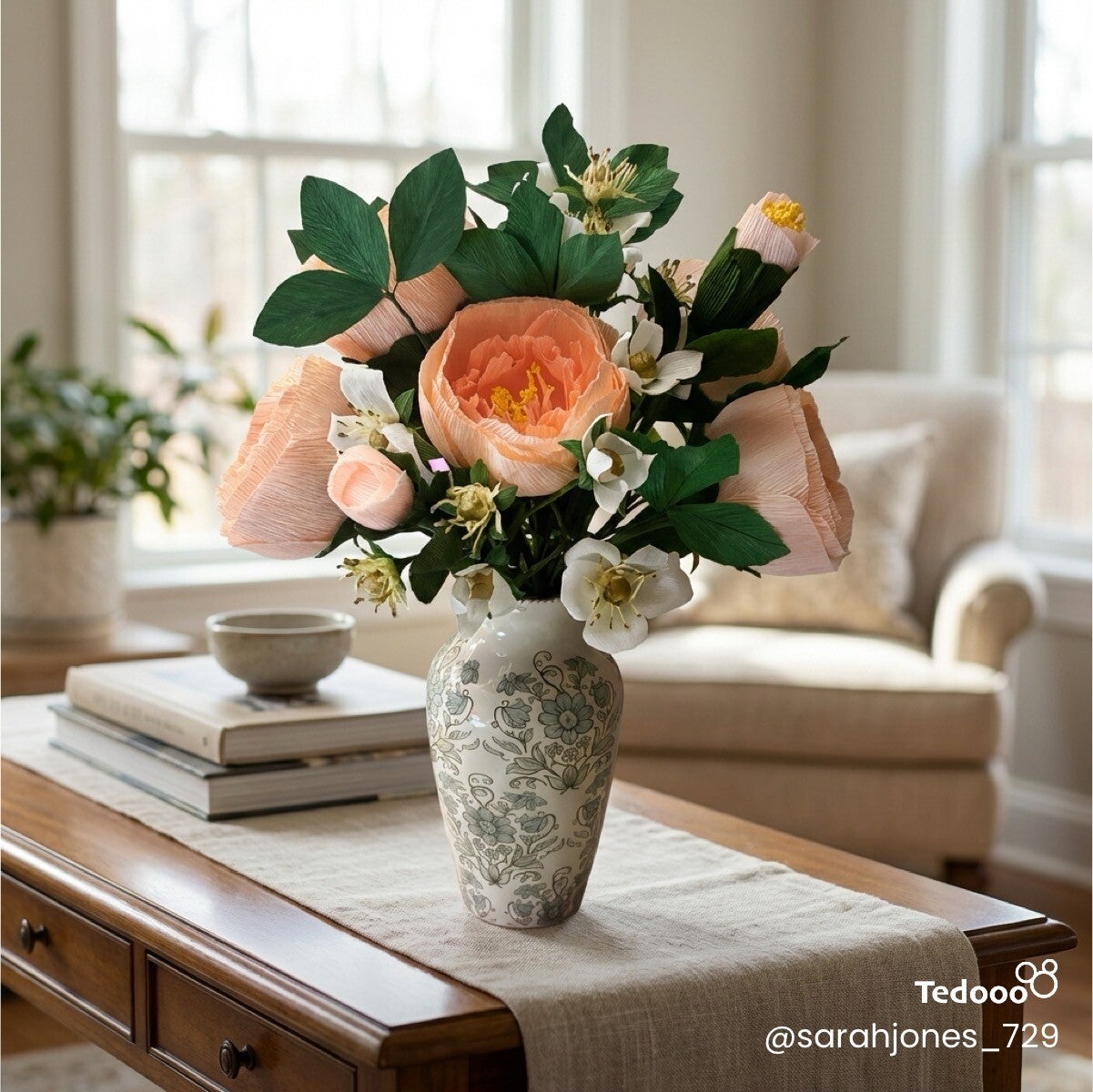 Handcrafted Peony Arrangement