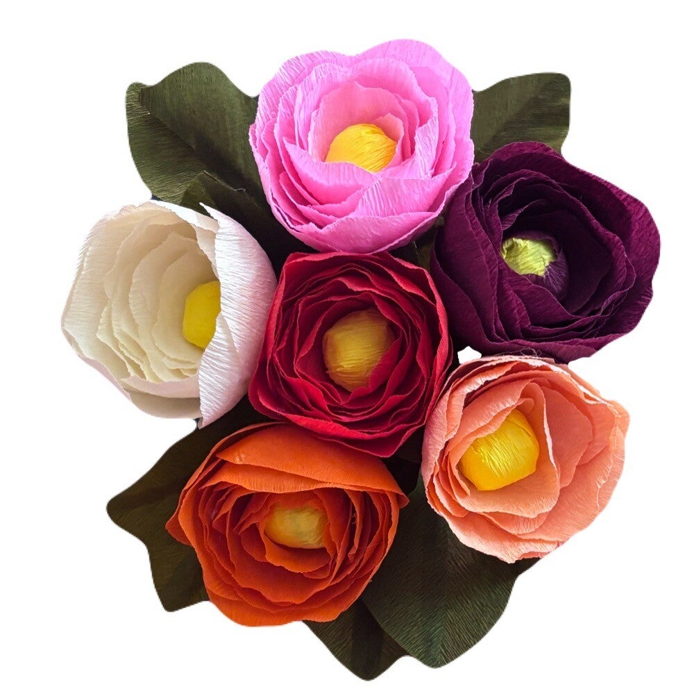 Single Stem Crepe Paper Ranunculus
