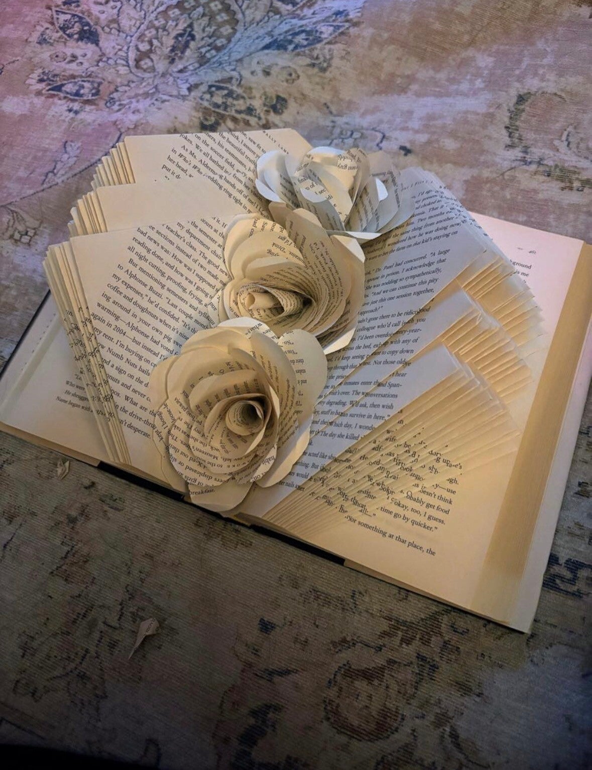 Book Page Roses