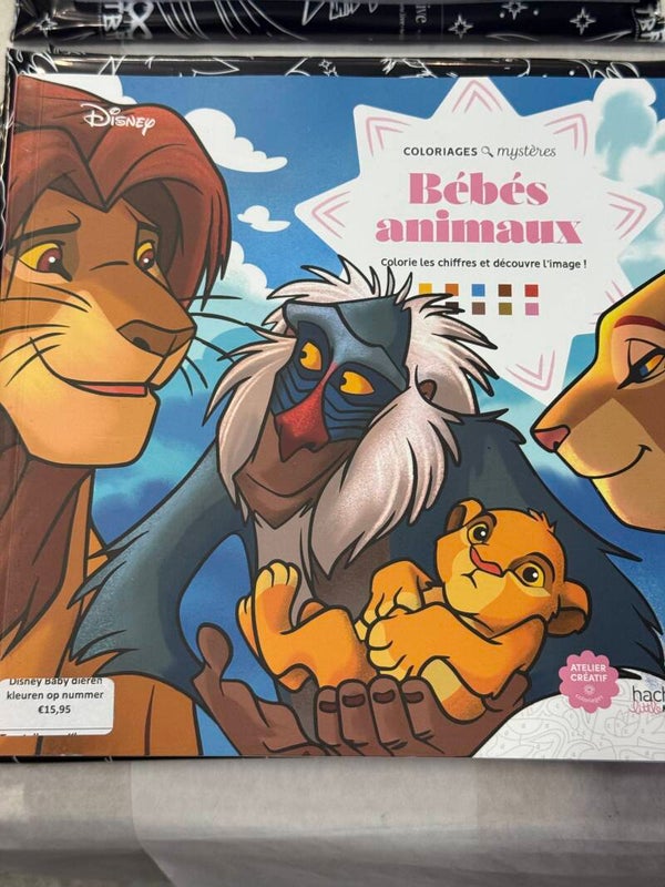 Disney - kleuren op nummer - Babydieren