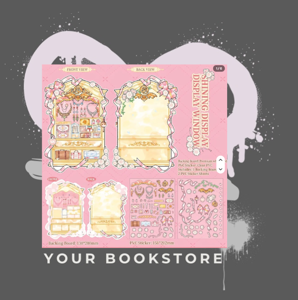 4 Stickervellen - Vintage Curiositeiten - Glanzende Etalage - Curiositeitenkabinet - Juwelendoos - Alchemiekast