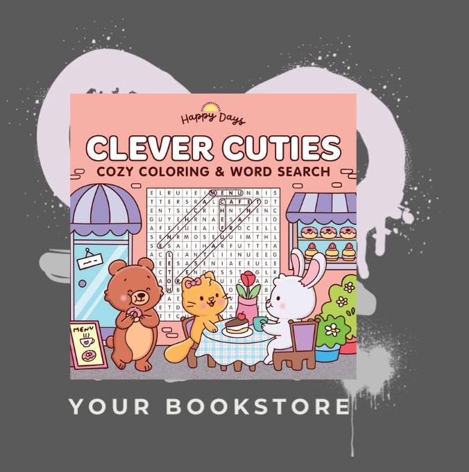 Clever Cuties - Cozy Coloring & Word Search Book - ENG