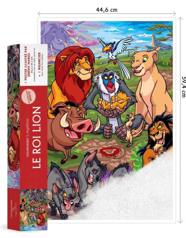 Disney - Lion King Poster - Kleuren op Nummer