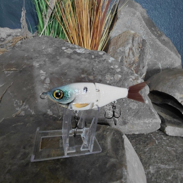 5" Junior Swim Bone Green Sparkle Bait