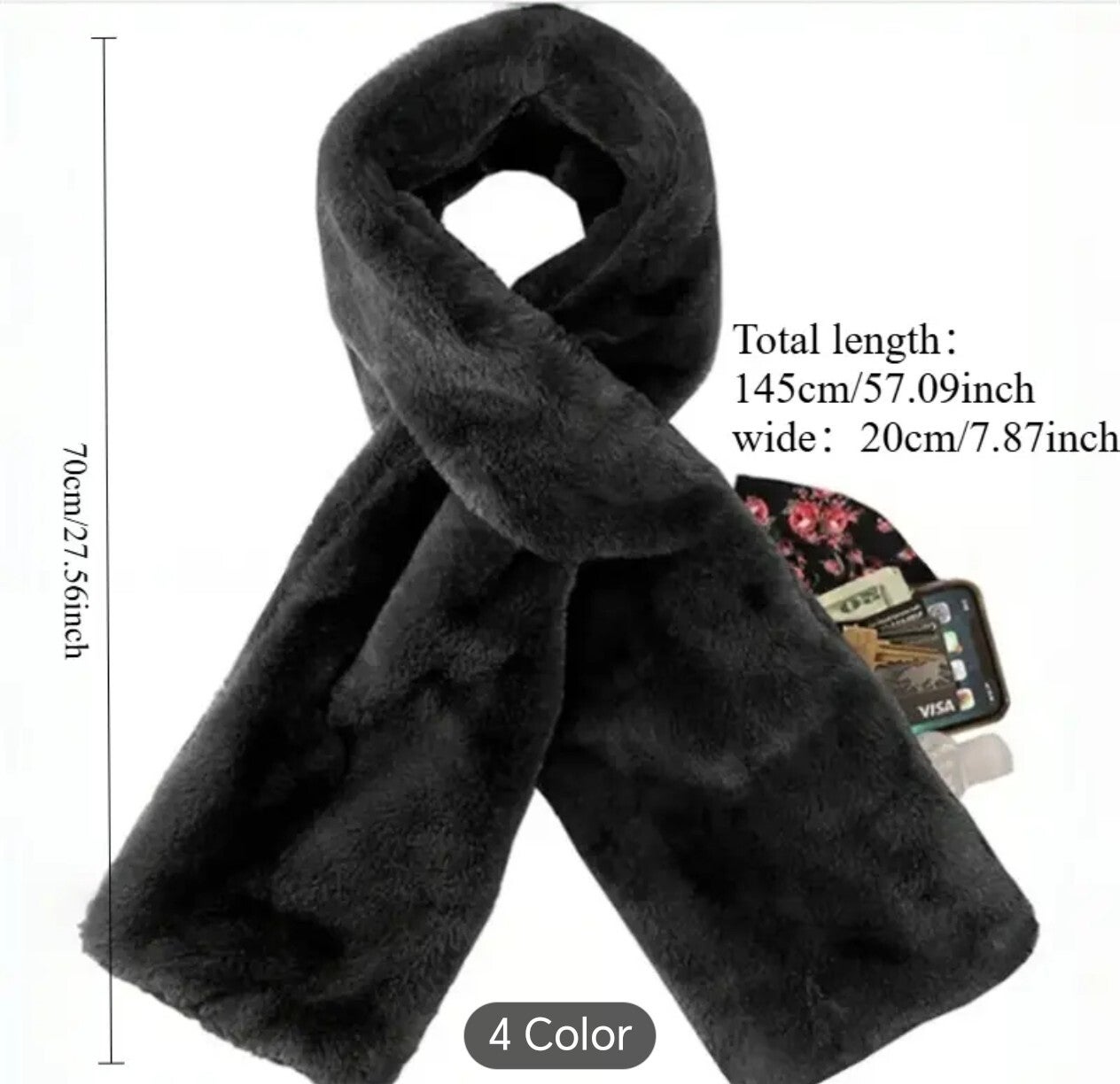 Pañuelo con cremallera oculta