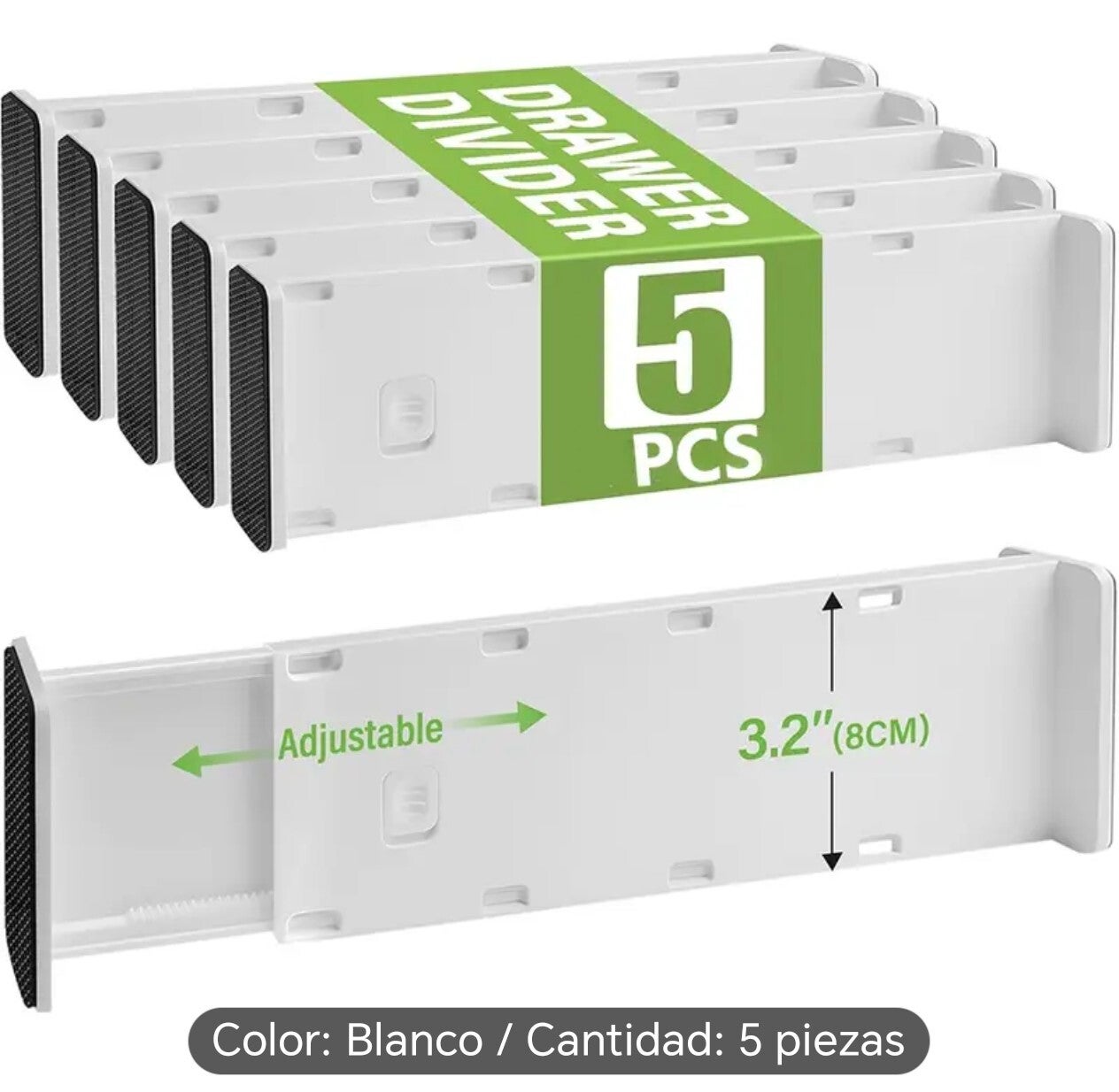 Organizador de cajones ajustable