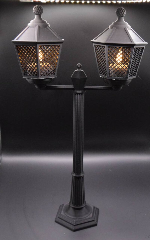Vintage lantaarnpaal 180mm / 2 lampen
