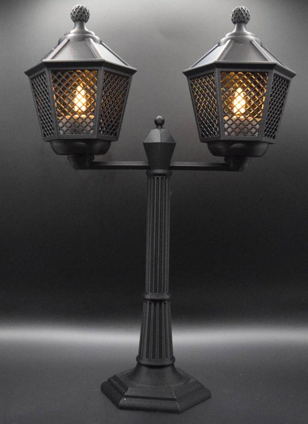 Vintage lantaarnpaal 100mm / 2 lampen