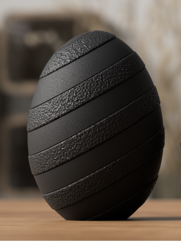 Paasei schuine strepen Groot