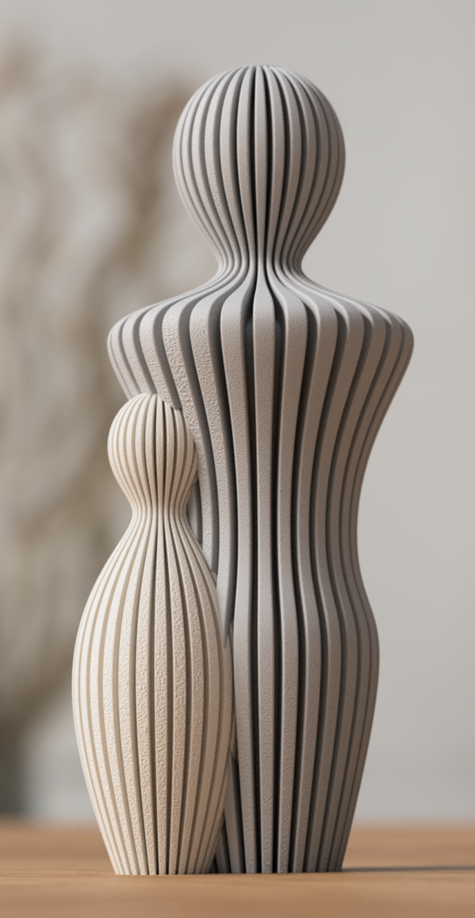 Familie gezinsbeeldje vader 1 kind 20cm