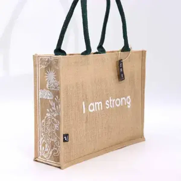 HHJB-01 - Hop Hare Jute Big Bag - I am Strong