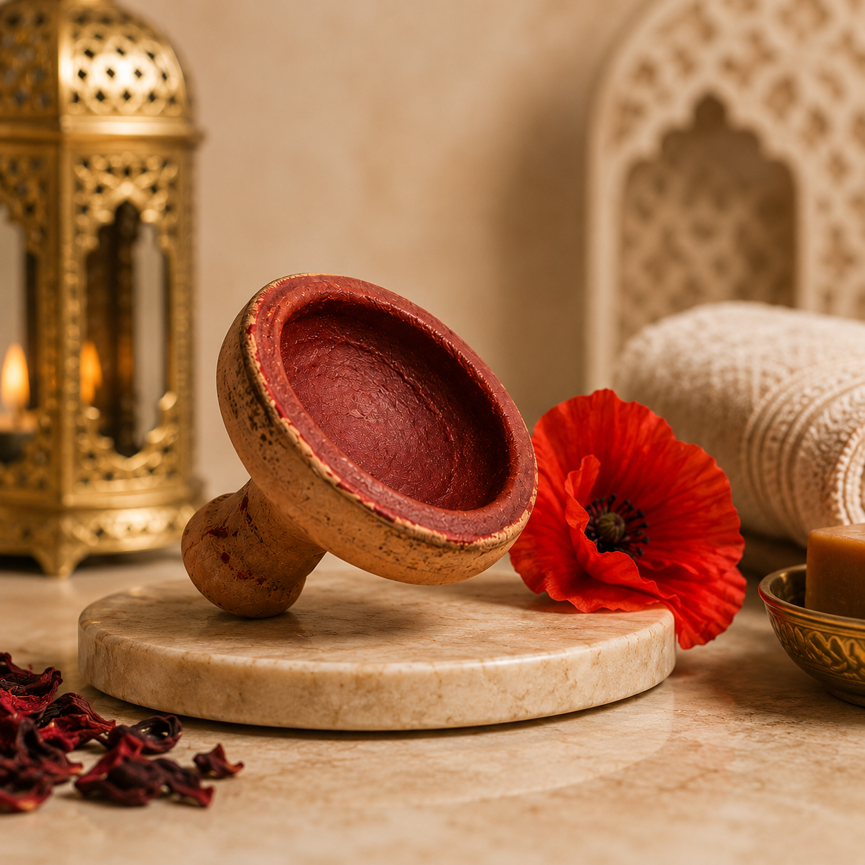 Aker Fassi traditionnel - Rouge marocain