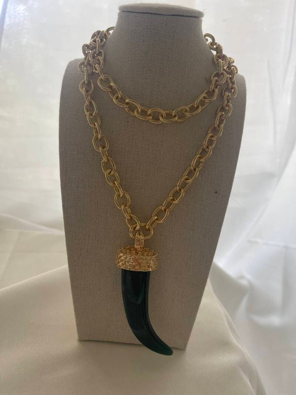 Collana corno lunga