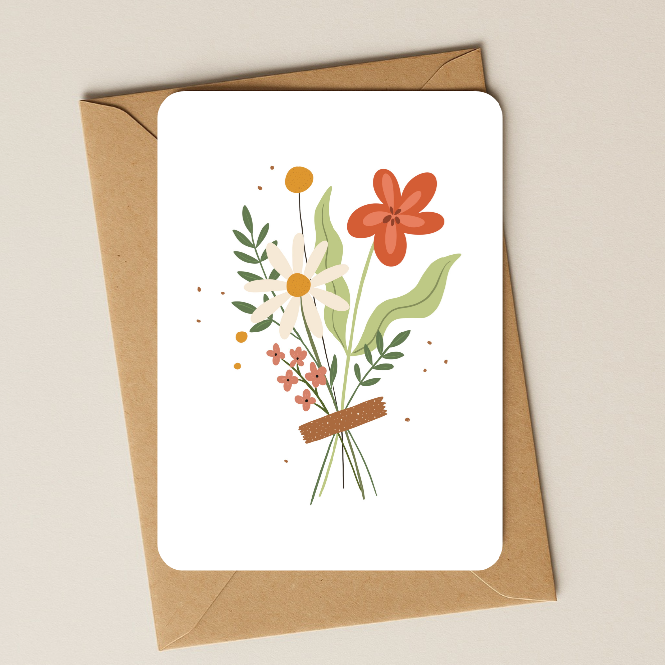 Blanco - Bosje bloemen kleurrijk