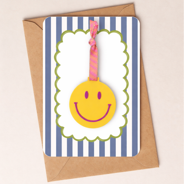 Overig - Blauwe smiley kaart