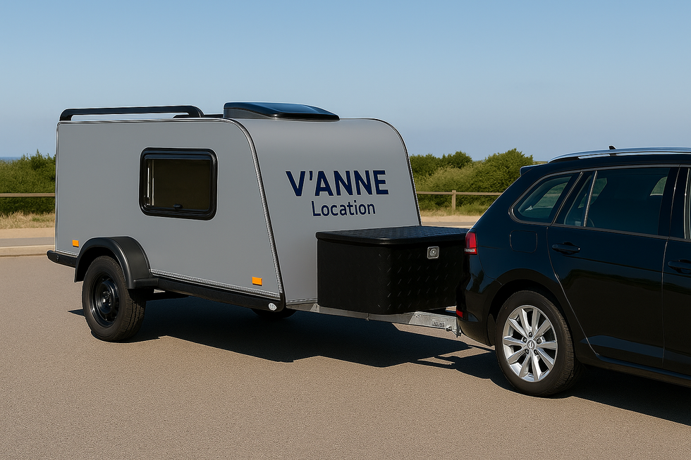 Le V'anne Duo location de mini caravane à Val d’Anast, région Bretagne.