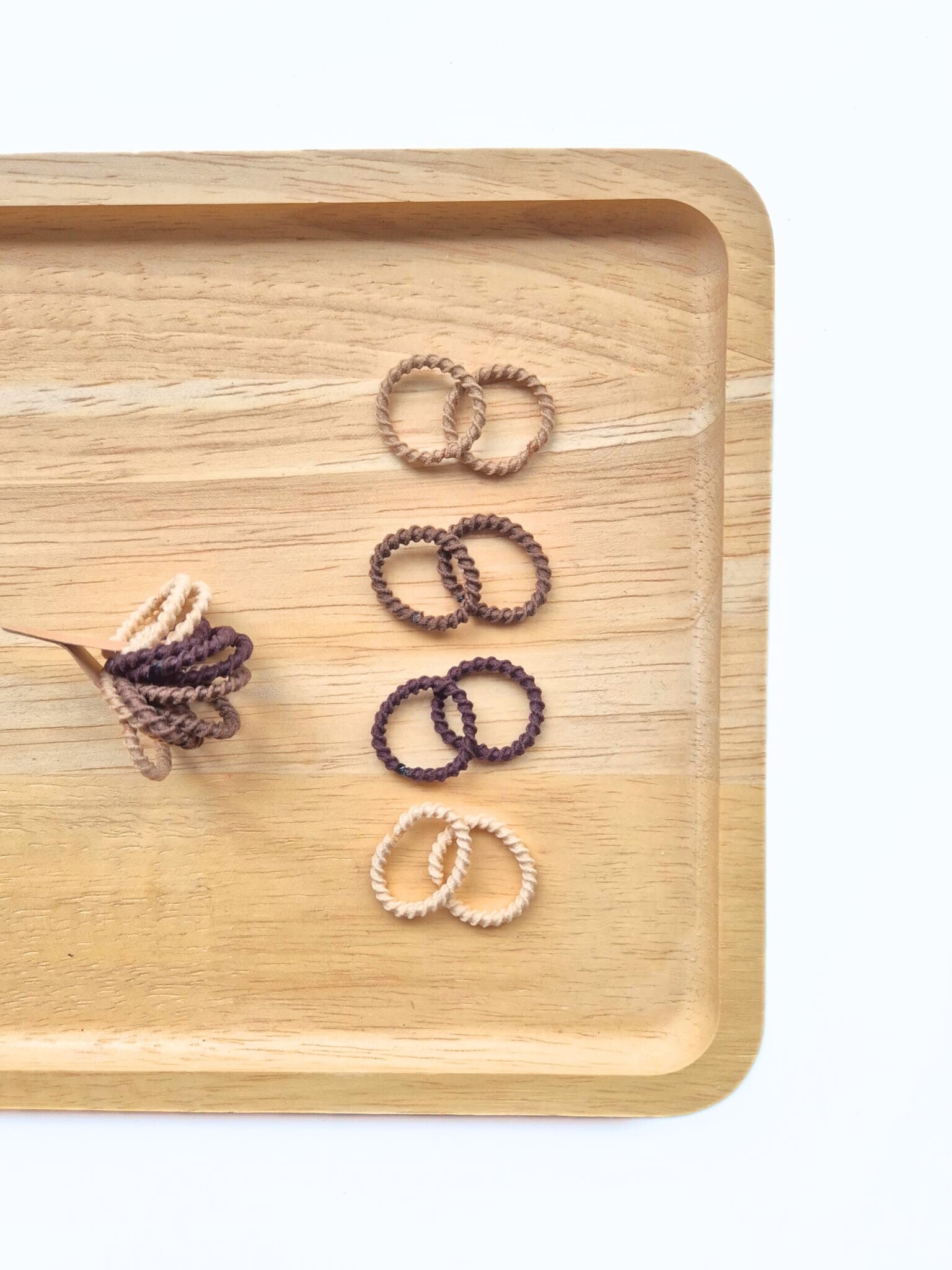 Setje Klippie Elastiekjes 10st Naturel