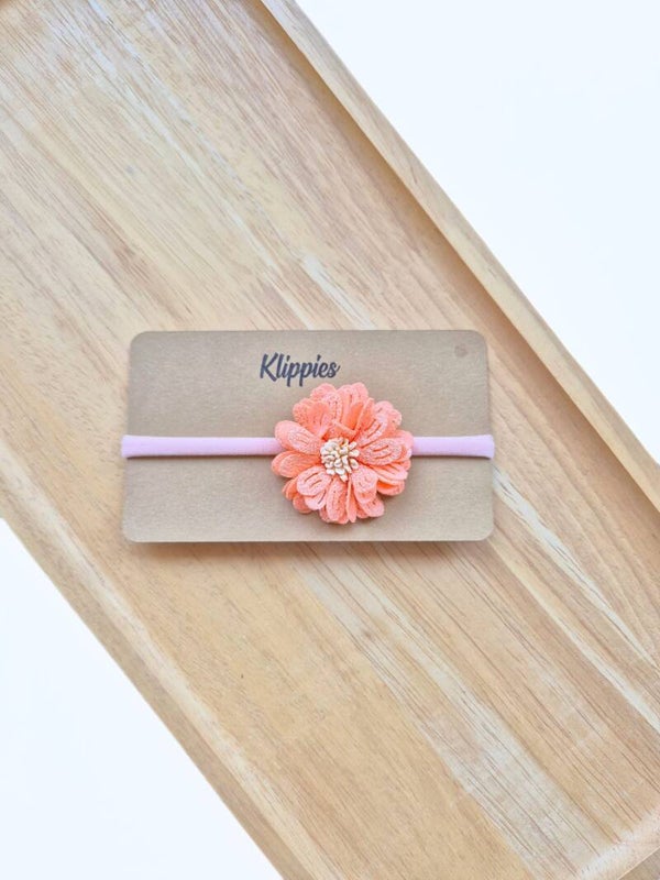 Klippies Babyhaarbandje XL Bloem Oranje