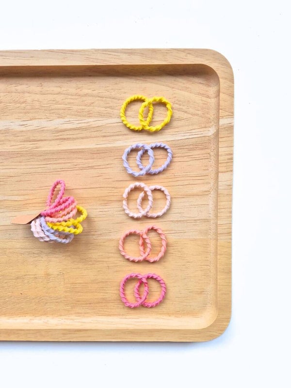 Setje Klippies Elastiekjes 10st Peachy