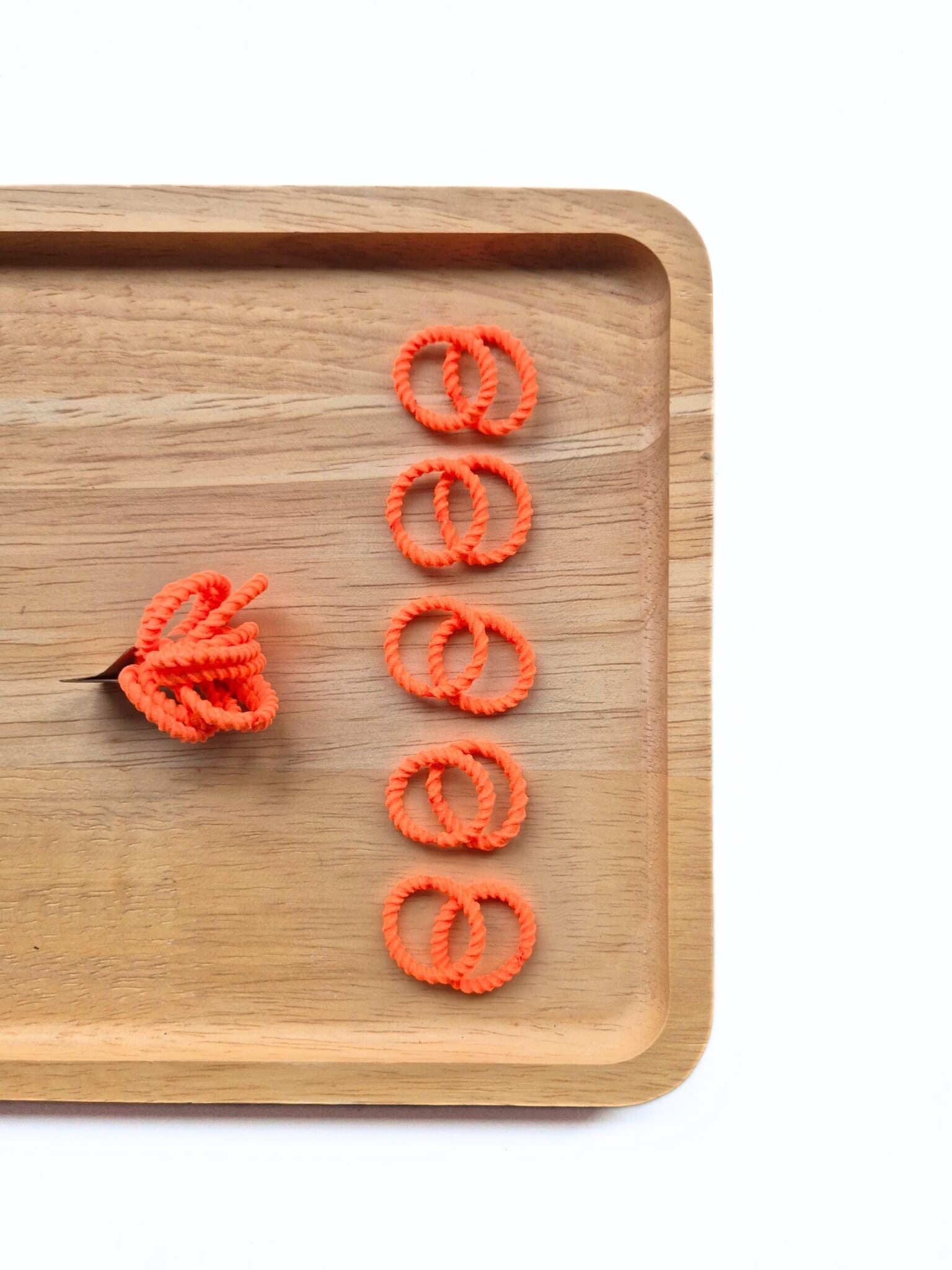 Setje Klippies Elastiekjes 10st Oranje