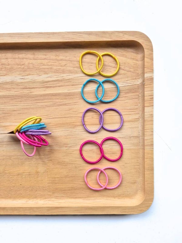 Setje Klippies Elastiekjes 10st Glad Fel