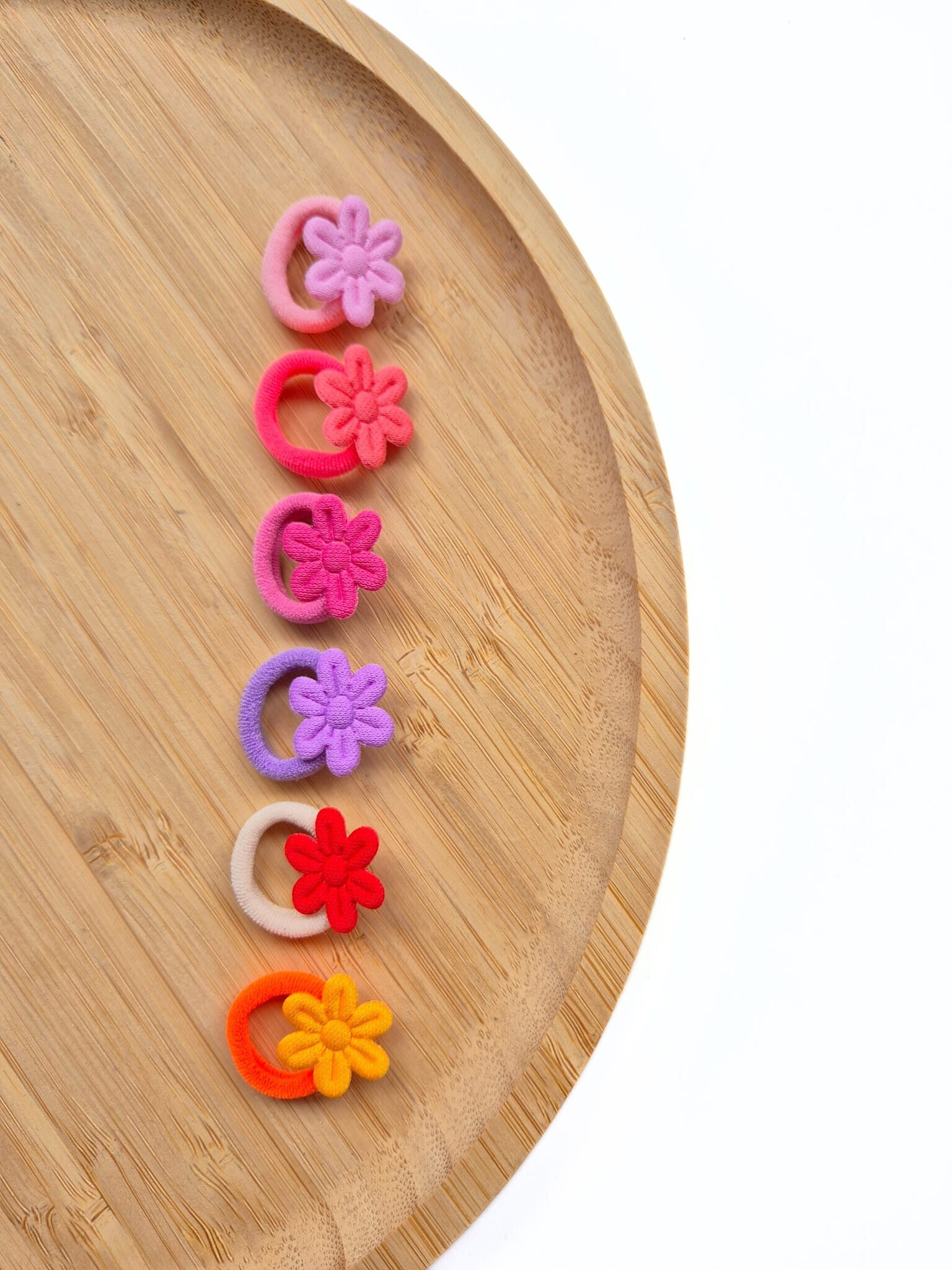 Setje Klippies Elastiekjes Daisy Rozetinten