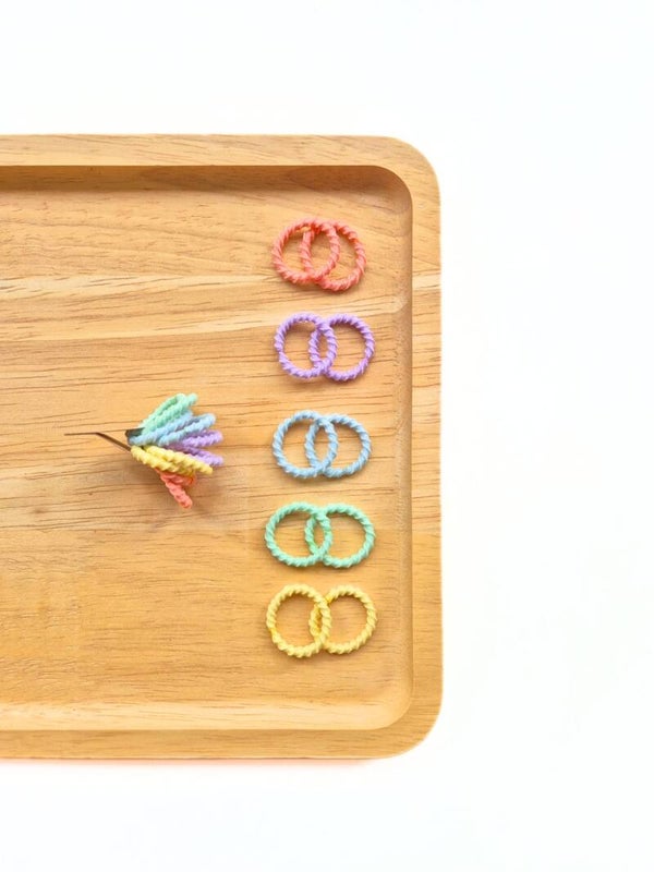Setje Klippies Elastiekjes 10st Pastel