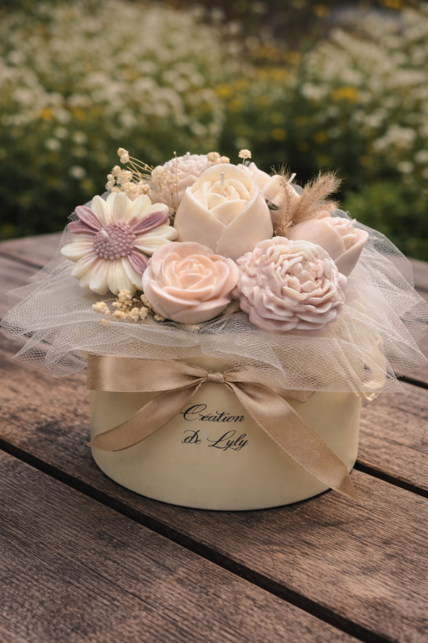 🌸 Grand bouquet de fleurs, bougies 🌸