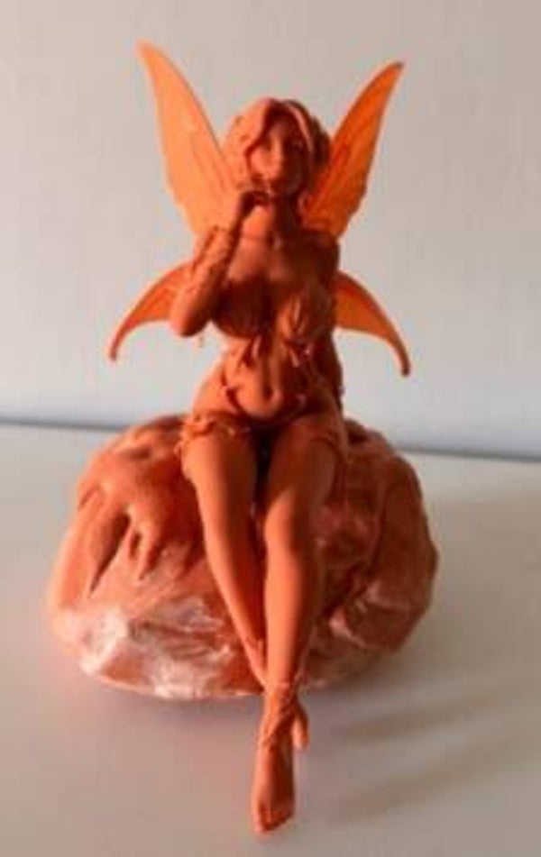 Fée sensuelle en résine corail – en résine 3D – Décoration fantasy