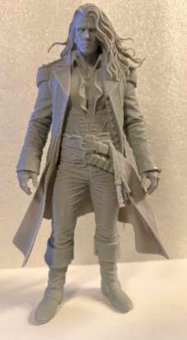 Figurine collector détaillée - Personnage masculin (style pirate/militaire XVIIIe)