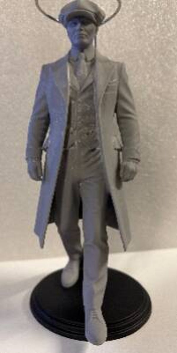 Figurine statue homme en costume vintage - Style années 20/30 - Non peinte