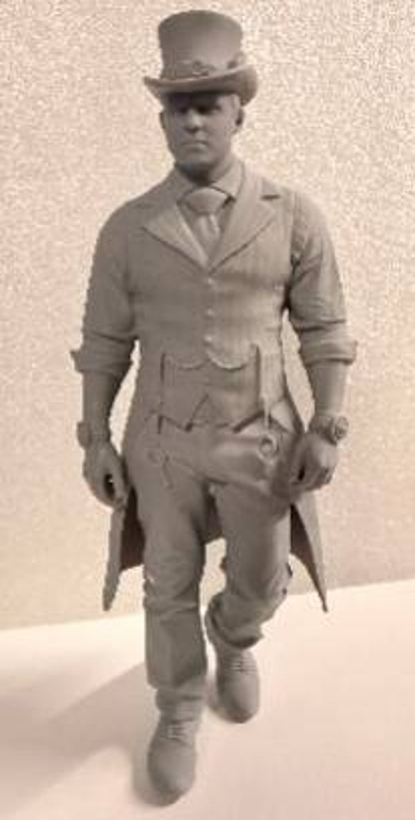 Figurine homme steampunk / gentleman victorien - Modèle 3D détaillé