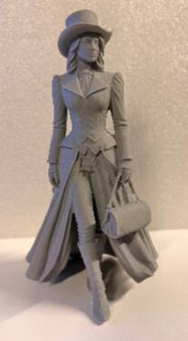 Figurine femme steampunk / victorienne - Sculpture détaillée