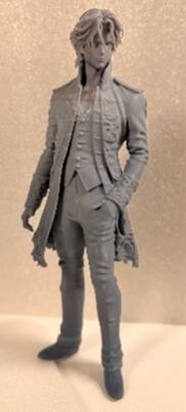 Figurine résine grise - Personnage noble / fantasy
